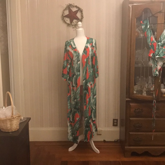 Palm Leaves bodysuit and kimono set - Picture 6 of 6